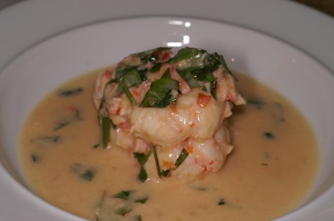 Coconut Butter-Poached Lobster Tail with Galangal and Lime