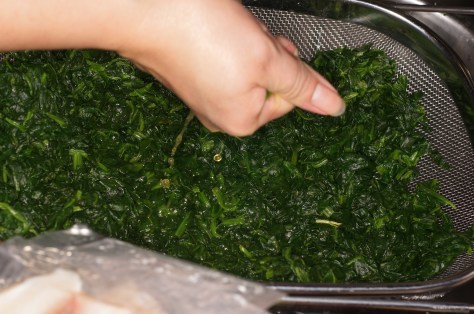 Wringing Spinach