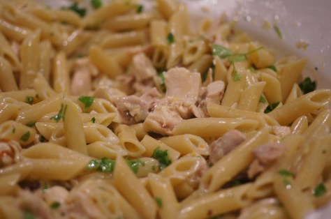 Lemon Pasta with Chicken, Broccoli and Goat Cheese Step 9