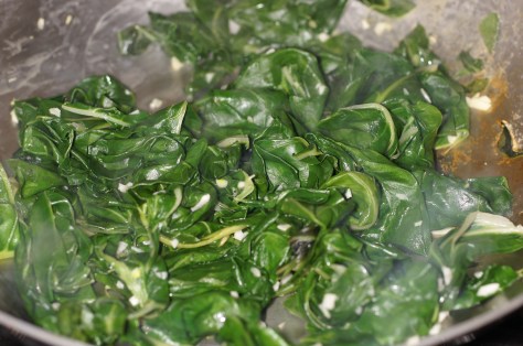 Swiss chard beginning to wilt