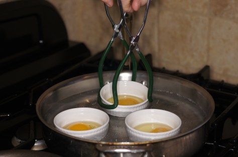 Poach the eggs