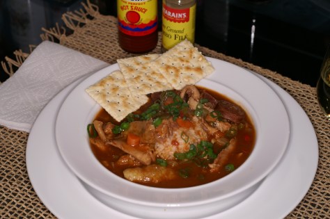 Chicken & Sausage Gumbo - Served