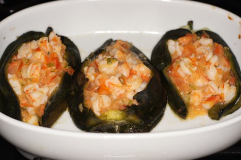 Remove chiles from oven