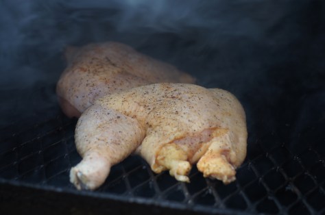 Place in smoker when temperature reaches 250 F