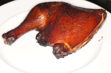 Place chicken on dish