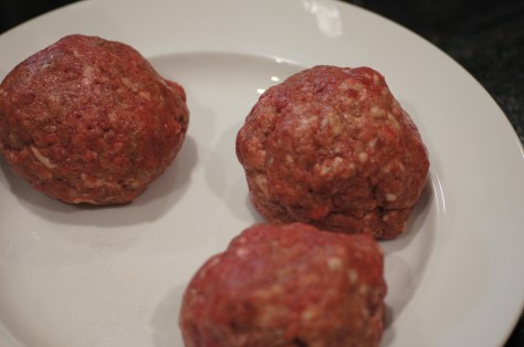 Roll meat into balls