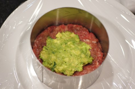 Make bottom patty and fill with stuffing