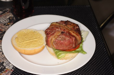 Smoked Fourth of July Bacon Wrapped Stuffed Hamburger