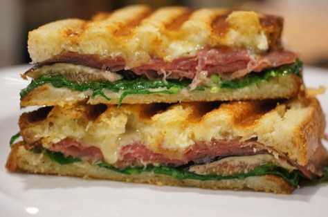 Fig, Brie & Prosciutto Panini