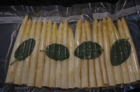 Prep the asparagus and seal bag