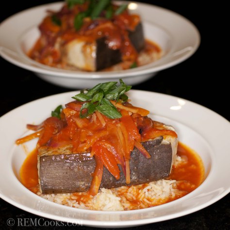 Swordfish in Escabeche Sauce
