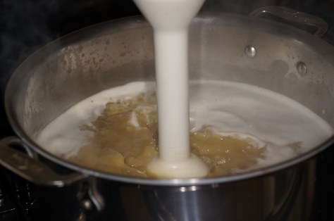 Puree with an immersion blender