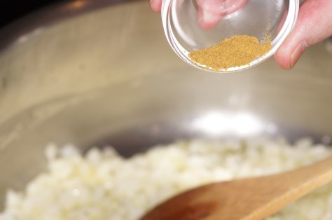 Add the cumin and coriander
