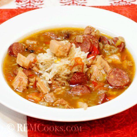 Smoked Pork and Sausage Gumbo