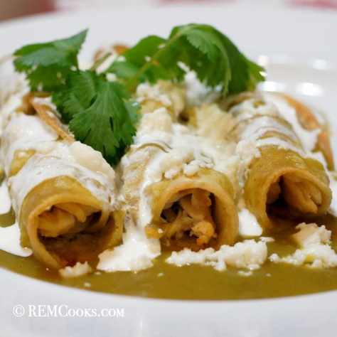 Baby Lady's Crispy Green Enchiladas