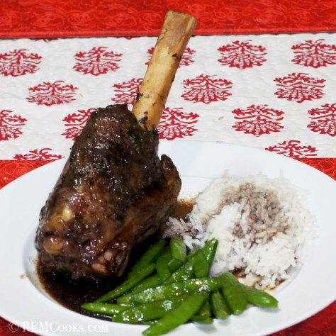 Lamb Shank Sous Vide with Red Wine Sauce