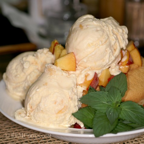 Peaches and Cream Ice Cream